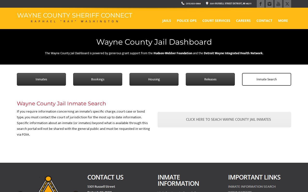 Northville Township residents directory Wayne County official jail search route